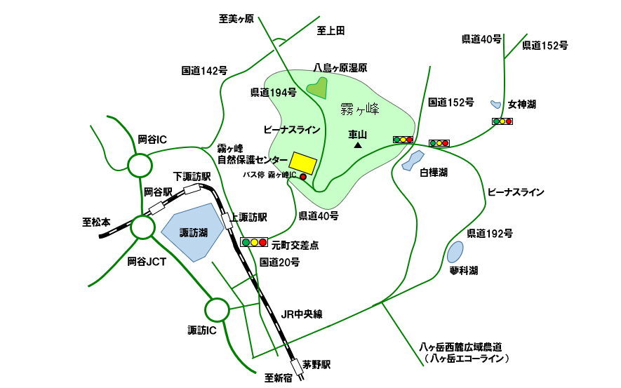 霧ヶ峰周辺地図