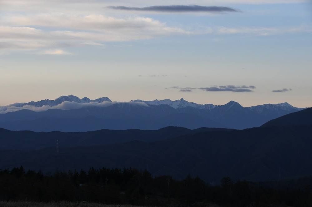北アルプスの山並み